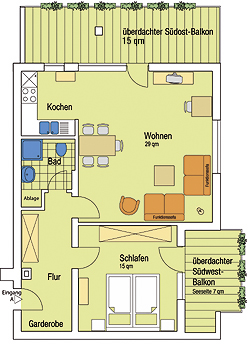 Plan von Wohnung A